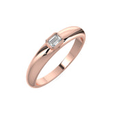 Bezel Setting Emerald Diamond Ring